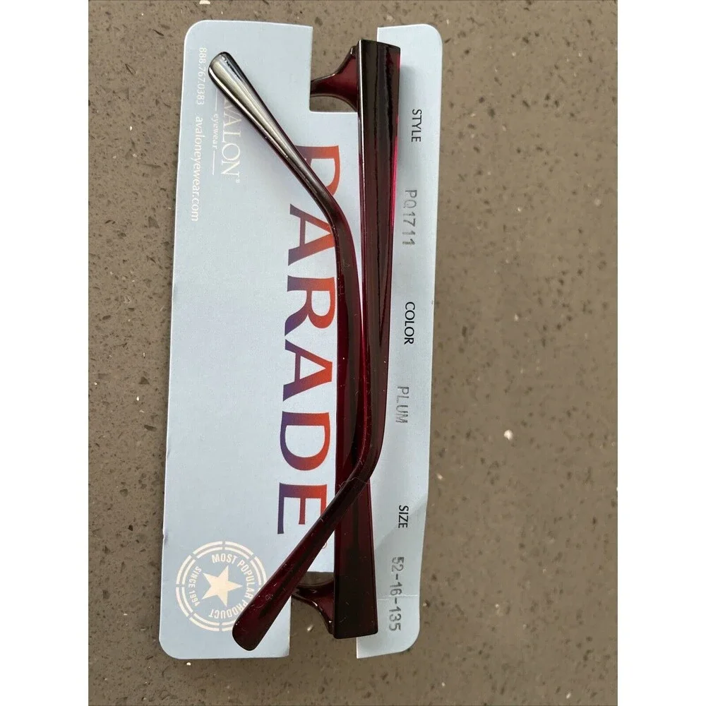 Parade Eyewear 1711 PLUM 52-16-135 Plum Full Rim Eyeglasses Frames Only PQ1711